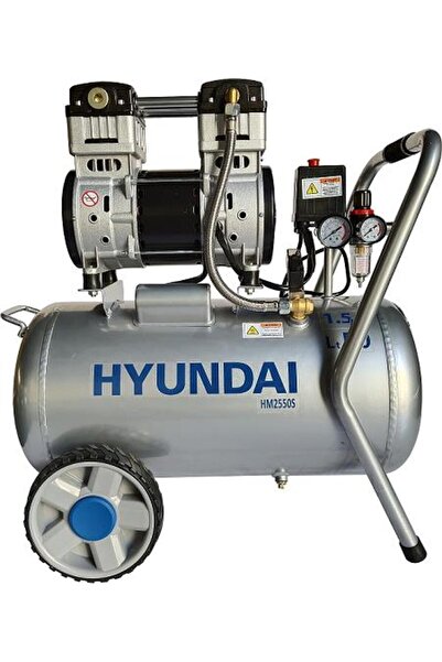 Hyundai HM2550S Sessiz & Yağsız Hava Kompresörü 1100W 50 Lt