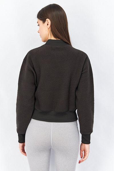 Puma Women Sportswear Fit Long Sleeve Textured Sweatshirt, Black