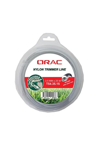 Orac 3.50 mm 24 mt.Yuvarlak Telli Gri Tırpan Misinası