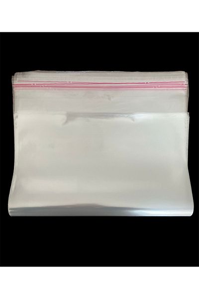 MERT AMBALAJ ÜRÜNLERİ 50 Pieces 30X45 cm Adhesive Transparent Opp Gelatin Bag with Tape