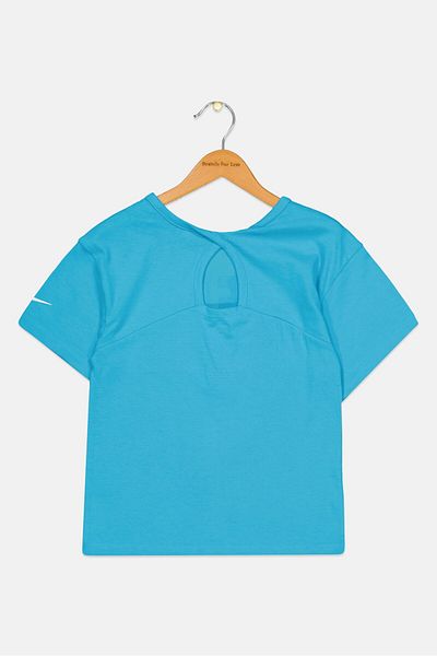 Nike Kids Girl Sportswear Fit Short Sleeve Outdoor T-shirt, Blue