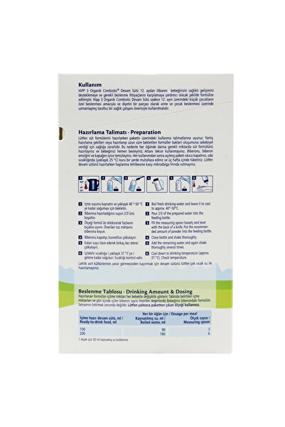 Hipp 3 Organik Combiotic 800 gr Devam Sütü 4 ADET