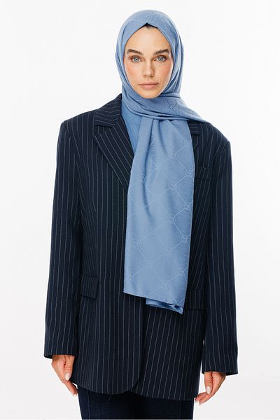 Mooncorn Sky Blue Moon Is Pattern Jacquard Shawl