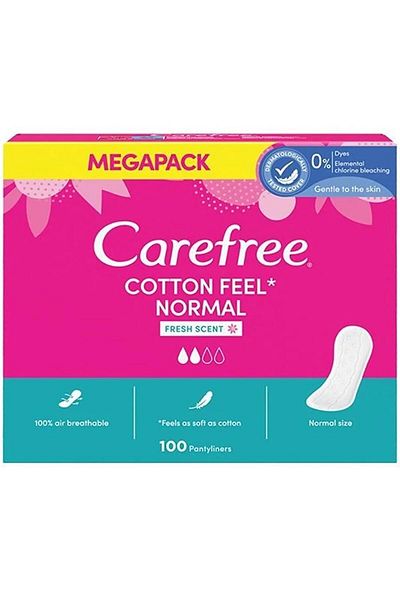 Carefree 100 قطعة من القطن العادي المعطر