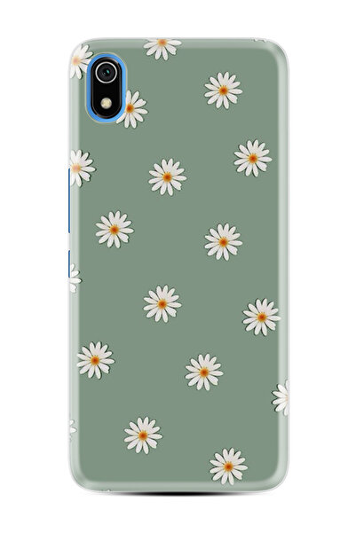 Kılıfland Xiaomi Redmi 7A Kılıf Boutique Baskılı Resimli Yeşil Papatyalar Pcode -041
