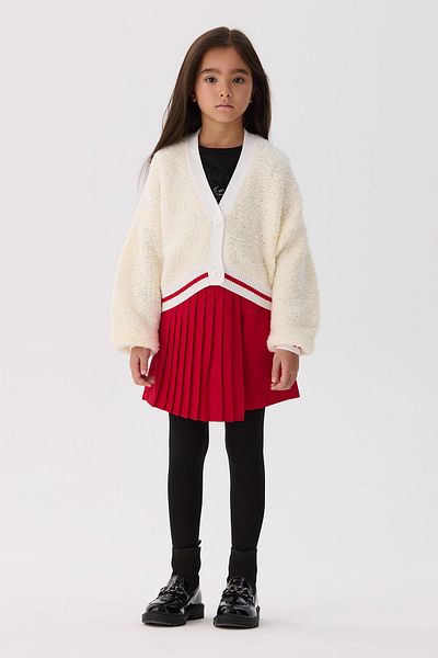 Iceberg Bg Store Κοριτσίστικη ζακέτα σε ανοιχτό λευκό χρώμα