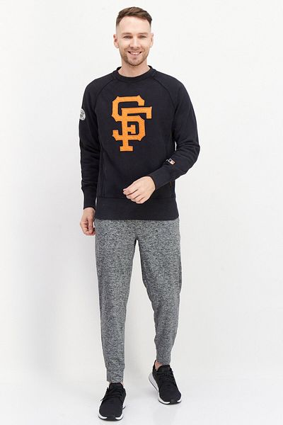 Champion Men Sportswear Fit Long Sleeve Baseball Sweatshirt, Washed Black