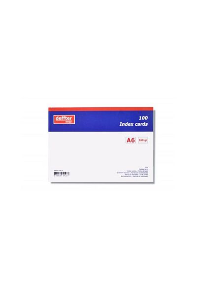 DEFFTER A6 White Plain Index Card