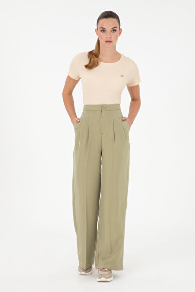 U.S. Polo Assn. Women's Light Khaki Canvas Trousers 50290906 -Vr183