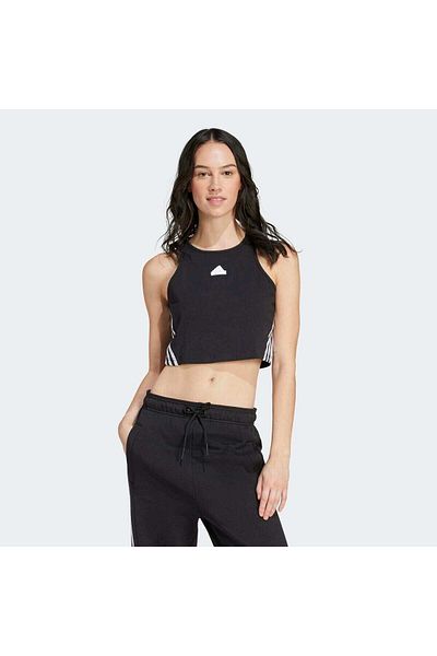 adidas Future Icons 3 Stripes Women's Black Crew Neck Tank Top