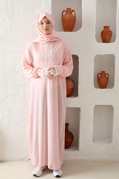 Kutay Collection Γυναικείο φόρεμα προσευχής με σάλι με μαντίλα