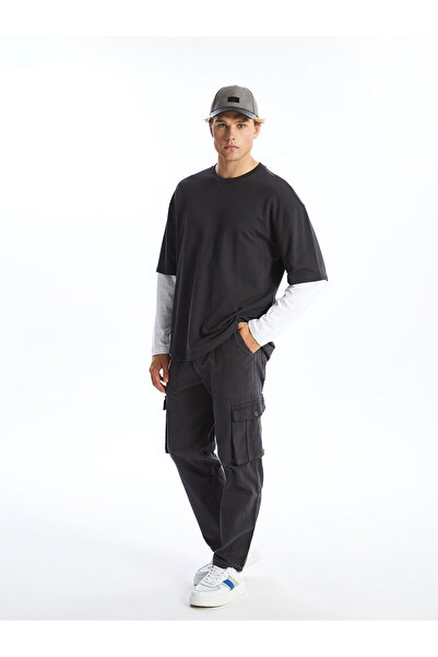 LC Waikiki Gray Standard Mold Gabardine Men's Cargo Pants