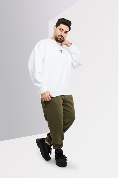 DKNY Sport Men Sportswear Fit Long Sleeves Outdoor Sweatshirt, White