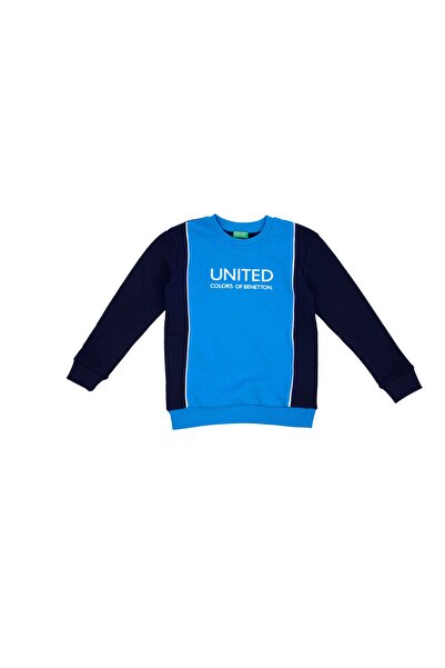 United Colors of Benetton Hanorac pentru băiat, albastru bleumarin - Mix de culori