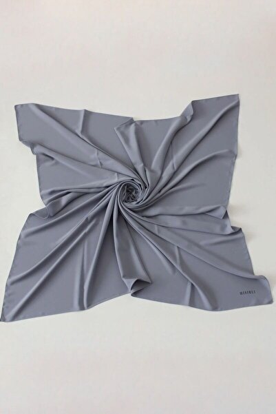 Valino Μεταξωτό κασκόλ 110x110 - Ανοιχτό γκρι