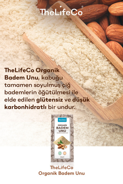 The LifeCo Organik Badem Unu 250 G X 2 Adet