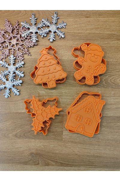 Maflen Christmas New Year Cookie Man Home Christmas Tree Kokina Cookie Mold Set