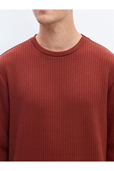 LC Waikiki Ανδρικό φούτερ με μακρυμάνικη υφή Lcwk Crew Neck