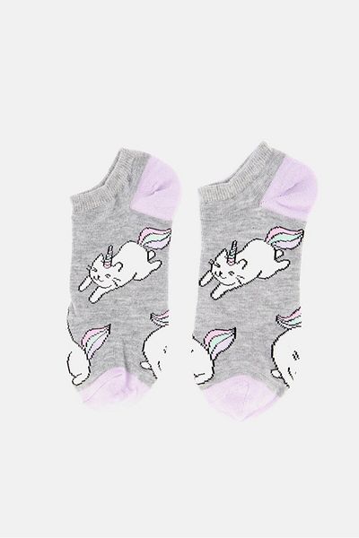 Xhilaration Kids Girls Low Cut Sock, Gray And Lilac