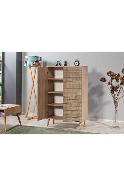 Vivense Multibox Natural Dolap Ahşap Ayak