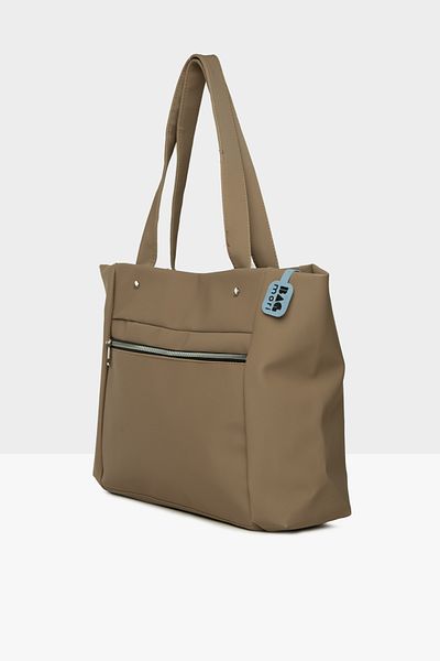 Bagmori Mink Women's Large Side Zipper Satin Tote Bag m 000008540