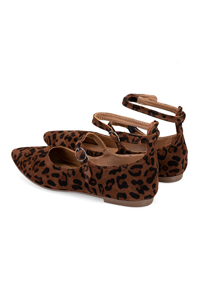 Desa Women's Leopard Mary Jane Leather Ballerinas