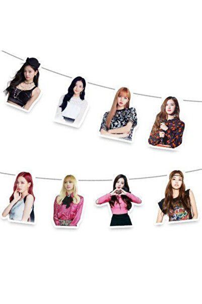 Parti Dükkanım Black Pink Dekoratif Banner - 140x18 cm