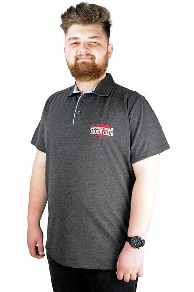 ModeXL Mode Xl Ανδρικό μπλουζάκι Polo Polo Mode Club 22330 Anthracite