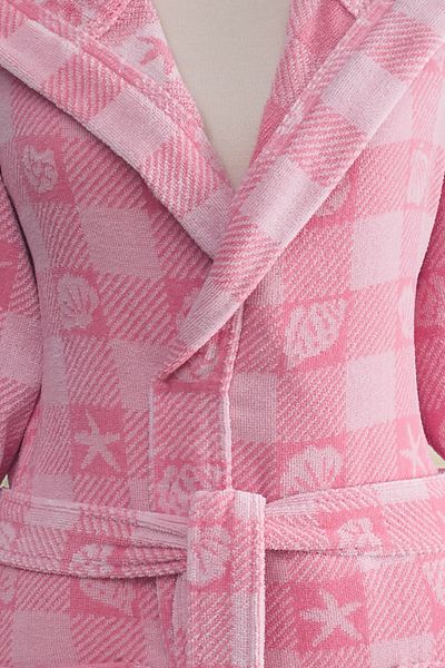 Özdilek Μπουρνούζι με κουκούλα Shell Plaid Velvet