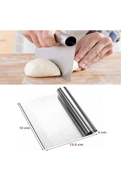 Pastaland 15 cm Chrome Scraper with Holder