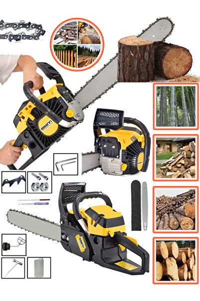 Eisenn Germany Turbo Benzinli Ağaç Motoru 63 CC Testere 18 Hp Hızar Bıçkı Odu...