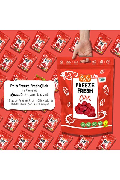 Pol's Freeze Fresh Çilek 15 G X 15 Adet Çilek Çantası
