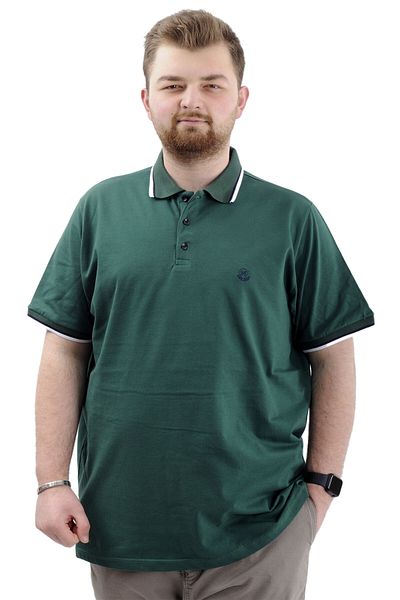 ModeXL Tricou bărbați - Mode XL, mărime mare, guler polo, LOGO brodat, M U24338 Nefti