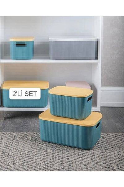 Bayev Green Closet Organizer - Κουτί αποθήκευσης νηπιαγωγείου 6+13 Lt, Σετ οργάνωσης 2
