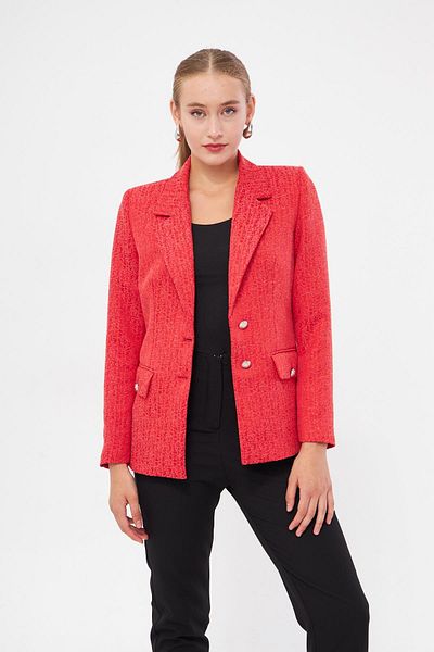 LOVELF Button Detail Snowflake Short Jacket