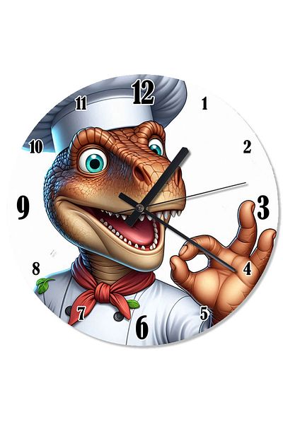 karizmart Chef Dinosaur Special Design Wall Clock