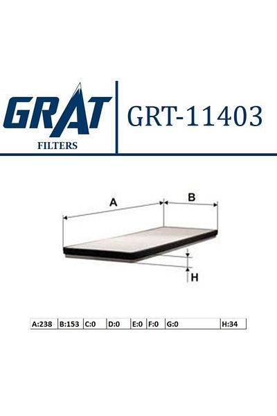 GRAT Cabin Filter for Renault Flence and Nissan Juke 1.5Dci 1.6