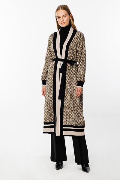 Ghisa Mink-Black Knitwear Cardigan