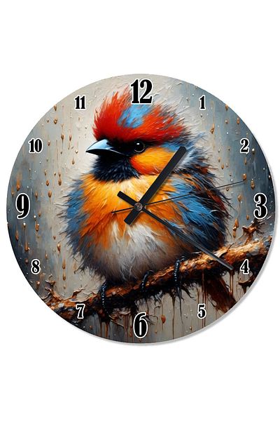 ekart Colorful Sparrow Shaped Wall Clock
