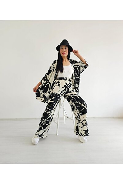 Altı Üstü Butik Zulaa Branch Pattern Kimono Set