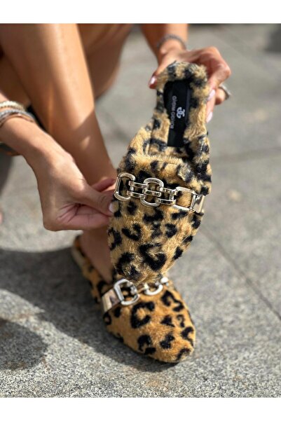 Giydim Gidiyor Sa leopard dezenom Forte Pernati Papuče