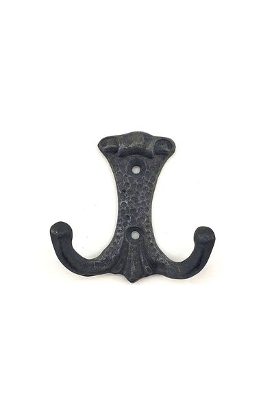 Skygo Antique Style Decorative Brass Memorial Double Coat Hangers - 85x72 mm, Oxide
