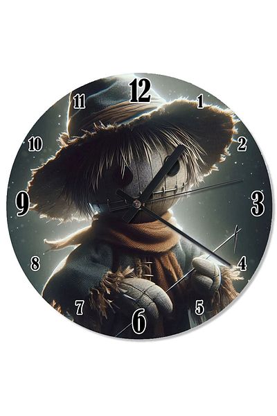 karizmart Scarecrow in the Rain Special Design Wall Clock