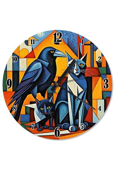 ekart Cat and Bird Shaped Wall Clock