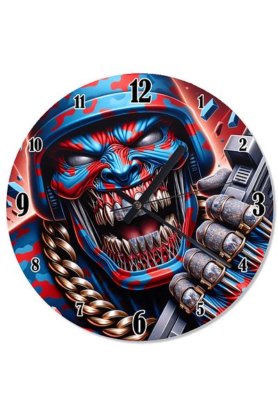ekart Colorful Skeleton Shaped Wall Clock