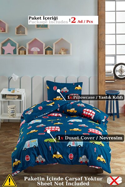 Eponj Home Junior Nevresim Seti Tek Kişilik Paula Mavi