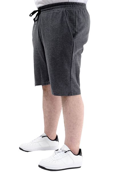 ModeXL شورت رجالي بجيوب - موديل XL مقاس كبير، WAFFLE 23498 أنثراملانج