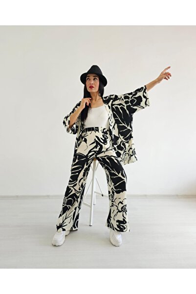 Altı Üstü Butik Zulaa Branch Pattern Kimono Set