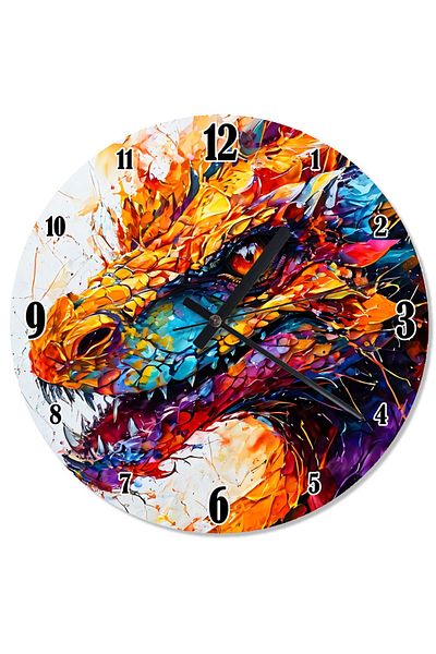 karizmart Fire Dragon Design Wall Clock