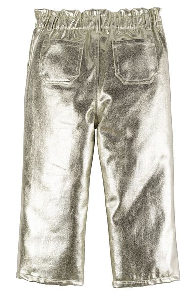 İdilbaby&Mamino Idilbaby&Mamino Female Child Dore Faux Leather Trousers